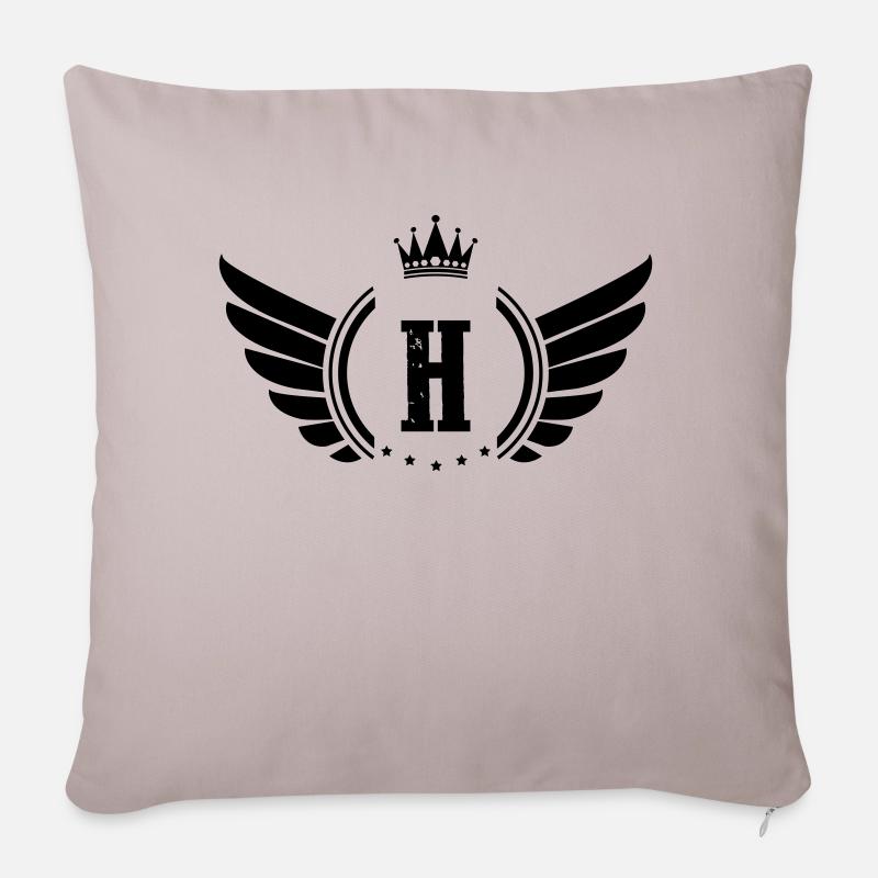 wappen h - Sofakissenbezug 45 x 45 cm - helles Taupe