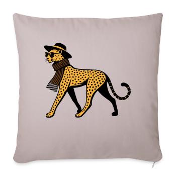 Leopard chic - Sofa pillowcase 17,3'' x 17,3'' (45 x 45 cm) - light taupe - Front