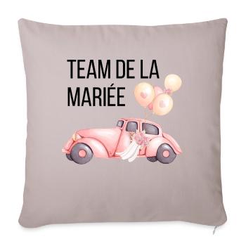 Bride's Team - Wedding Car - Sofa pillowcase 17,3'' x 17,3'' (45 x 45 cm) - light taupe - Front