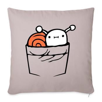 Escargot poitrine sac chemise sac en déplacement - Housse de coussin décorative 45 x 45 cm - taupe clair - Devant