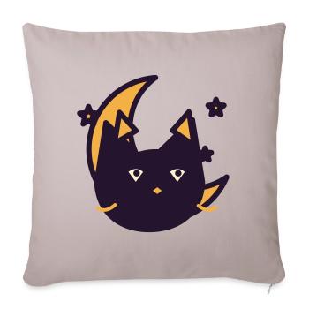 Mondkatze im Traumlicht - Sofakissenbezug 45 x 45 cm - helles Taupe - Vorne
