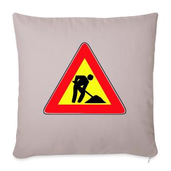 Men at Work - Sofa pillowcase 17,3'' x 17,3'' (45 x 45 cm) - light taupe - Front
