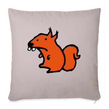 Écureuil - Housse de coussin décorative 45 x 45 cm - taupe clair - Devant
