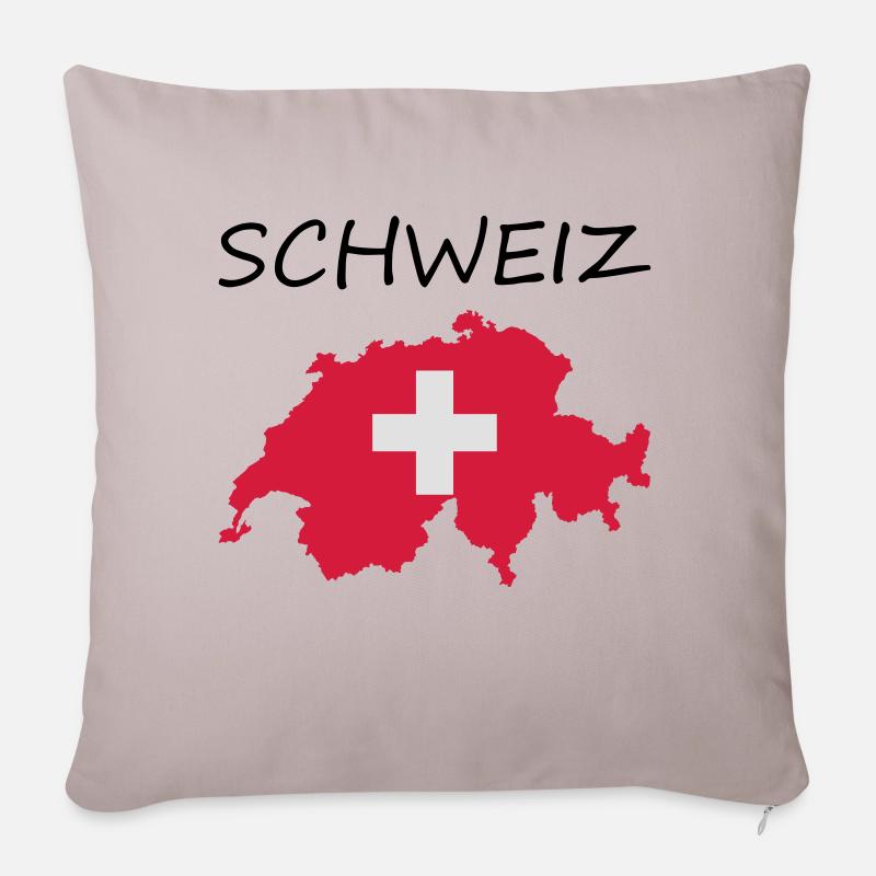 Suisse - Housse de coussin décorative 45 x 45 cm - taupe clair