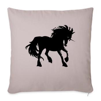 Einhorn - Housse de coussin décorative 45 x 45 cm - taupe clair - Devant