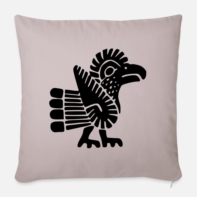 Vogel Maya - Sofakissenbezug 45 x 45 cm - helles Taupe