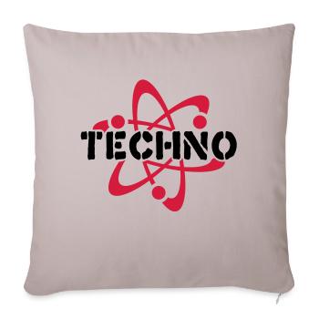 Techno__V003 - Sofakissenbezug 45 x 45 cm - helles Taupe - Vorne