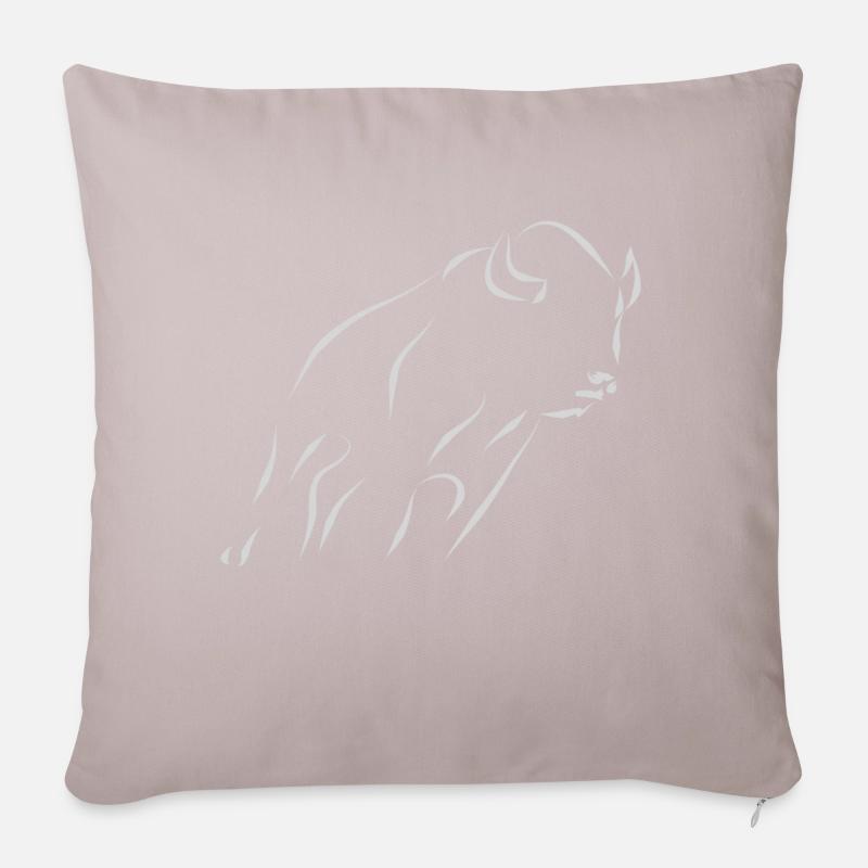 Bison - gris clair - Housse de coussin décorative 45 x 45 cm - taupe clair