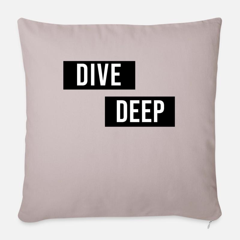 Dive Deep Inspiration - Sofakissenbezug 45 x 45 cm - helles Taupe