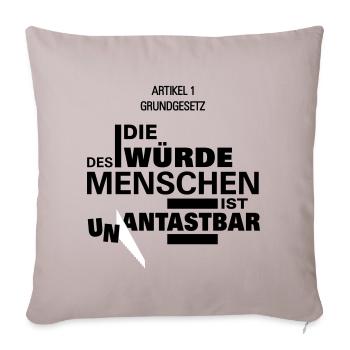 Un touchable - Sofa pillowcase 17,3'' x 17,3'' (45 x 45 cm) - light taupe - Front
