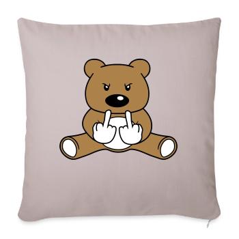 boese gemein beleidigung wichser fuck you off mitt - Sofakissenbezug 45 x 45 cm - helles Taupe - Vorne
