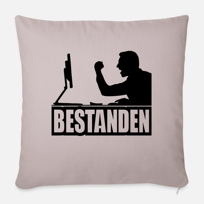 au delà - Housse de coussin décorative 45 x 45 cm - taupe clair