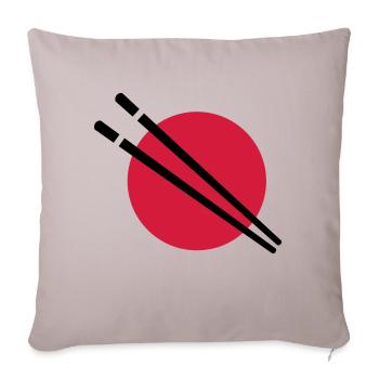 Japon - Housse de coussin décorative 45 x 45 cm - taupe clair - Devant