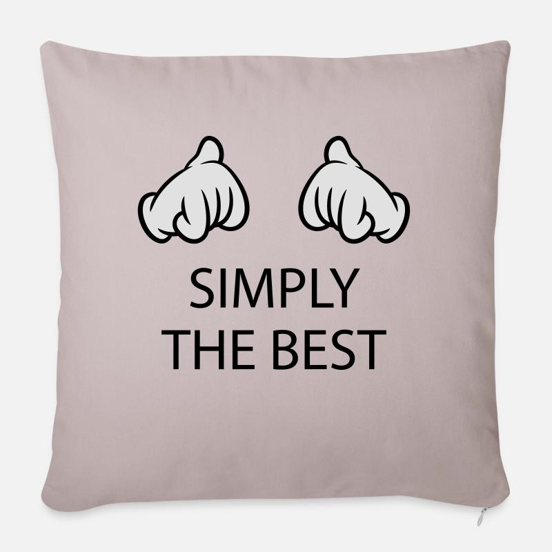 Simply The Best (Hands / Pos / 2C) - Sofakissenbezug 45 x 45 cm - helles Taupe