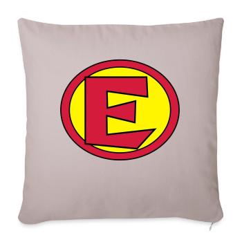 Super, Superheld, Superheldin, Hero, E - Sofa pillowcase 17,3'' x 17,3'' (45 x 45 cm) - light taupe - Front