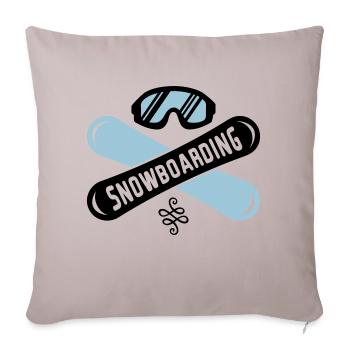 snowboarding boards - Sofakissenbezug 45 x 45 cm - helles Taupe - Vorne