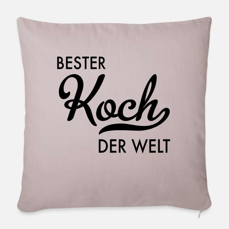 Bester Koch der Welt - Sofakissenbezug 45 x 45 cm - helles Taupe