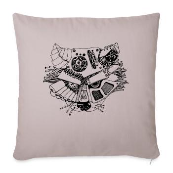 steampank raccoon - Sofa pillowcase 17,3'' x 17,3'' (45 x 45 cm) - light taupe - Front