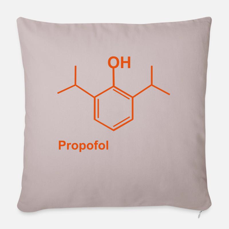 Propofol orange - Sofakissenbezug 45 x 45 cm - helles Taupe