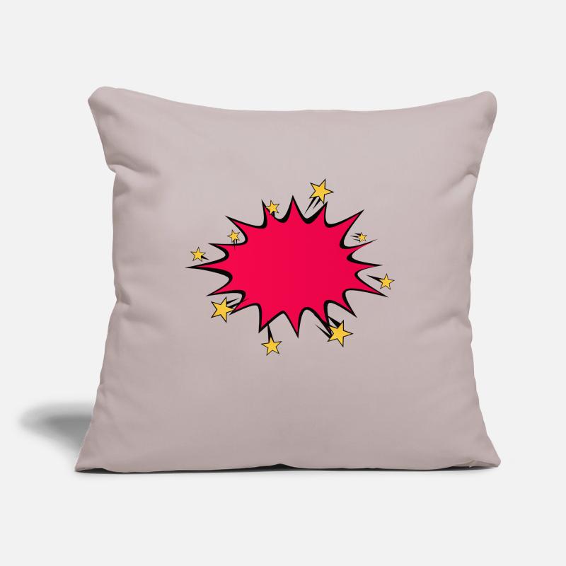 bulle explosion etoile eclate dessin Housse de coussin décorative 45 x 45 cm