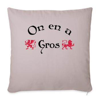On en a gros - Housse de coussin décorative 45 x 45 cm - taupe clair - Devant