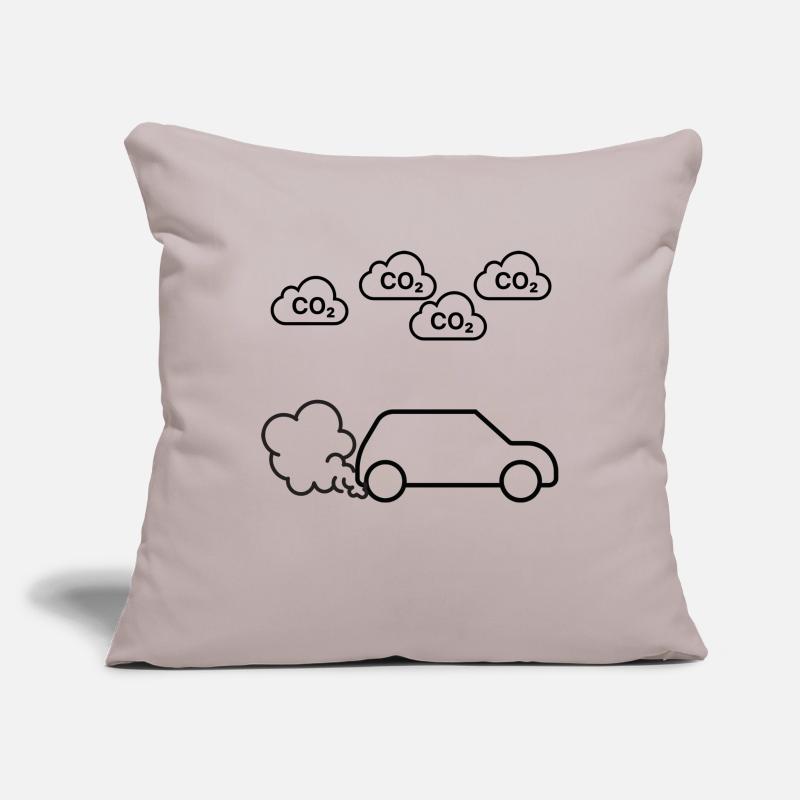 Conception des émissions de CO2 Housse de coussin décorative 45 x 45 cm