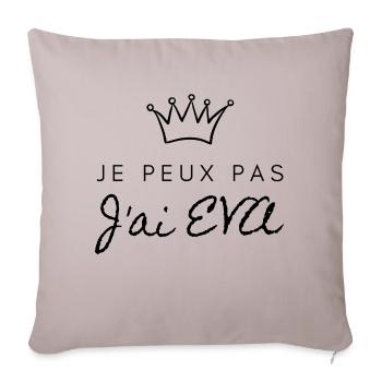 Je peux pas j'ai eva cadeau - Housse de coussin décorative 45 x 45 cm - taupe clair - Devant