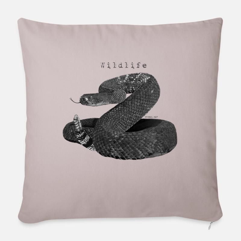 Serpent - Housse de coussin décorative 45 x 45 cm - taupe clair