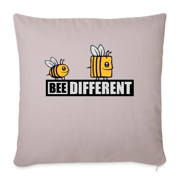 bee different saying quote - Sofa pillowcase 17,3'' x 17,3'' (45 x 45 cm) - light taupe - Front