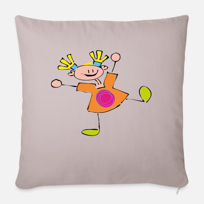 hurra! - Sofakissenbezug 45 x 45 cm - helles Taupe