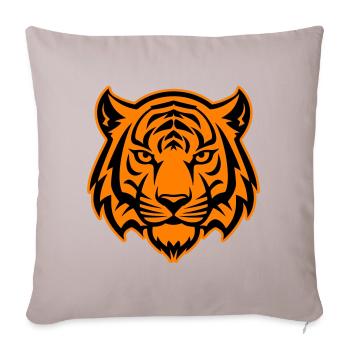Silhouette sauvage de Tiger Head - Housse de coussin décorative 45 x 45 cm - taupe clair - Devant