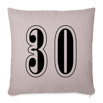 30 Number symbol - Sofa pillowcase 17,3'' x 17,3'' (45 x 45 cm) - light taupe - Front