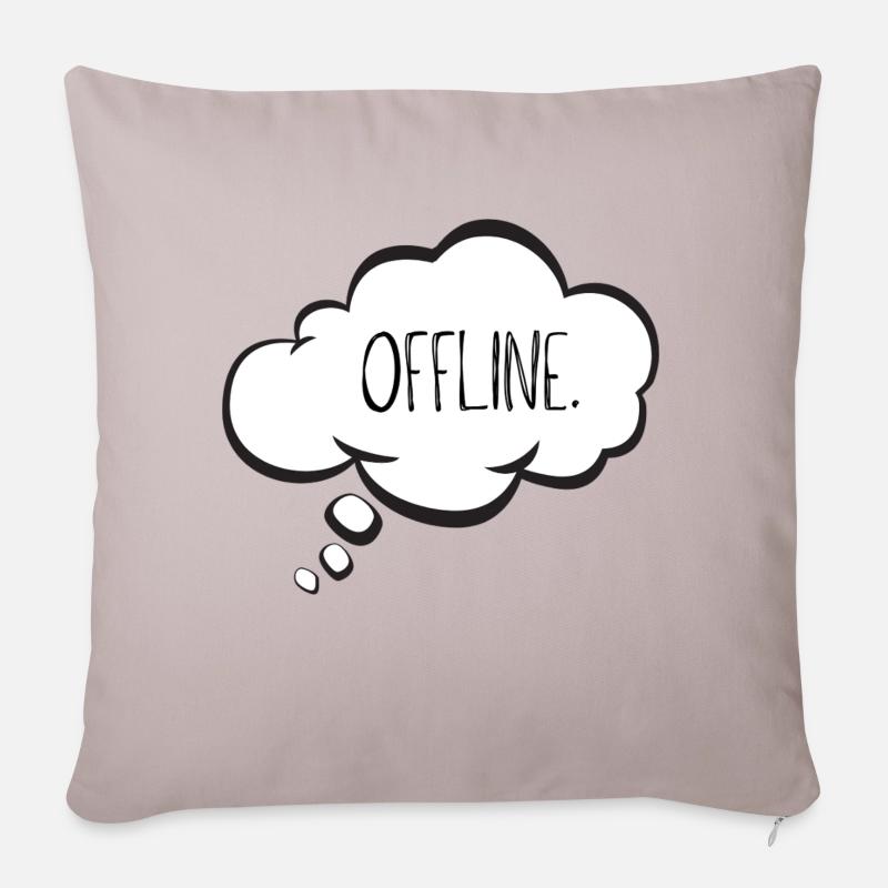 Auszeit Statement Design Denkblase - OFFLINE - Sofakissenbezug 45 x 45 cm - helles Taupe