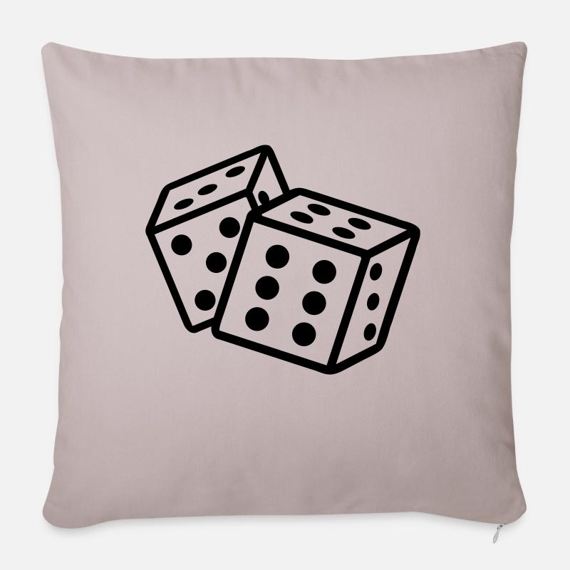 würfel - Sofakissenbezug 45 x 45 cm - helles Taupe