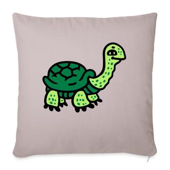 Tortue 3 - Housse de coussin décorative 45 x 45 cm - taupe clair - Devant
