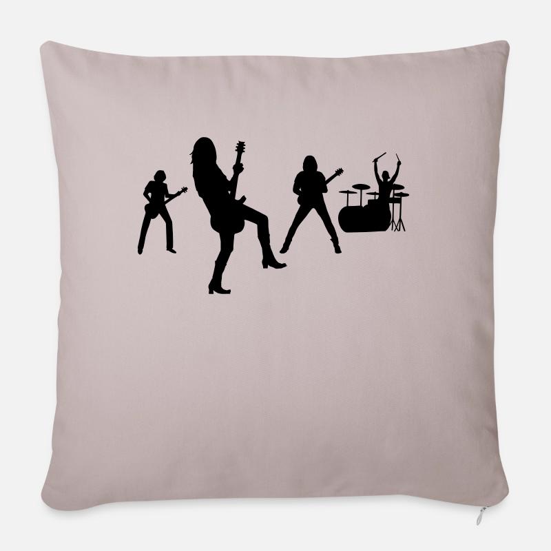 Rock Band - Sofakissenbezug 45 x 45 cm - helles Taupe