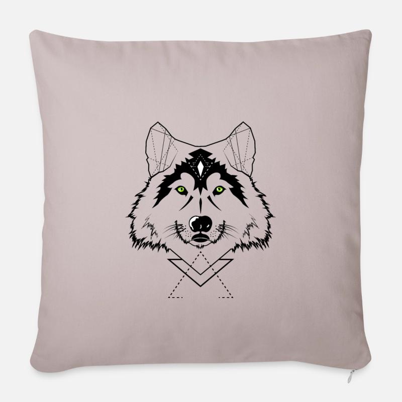 Wolf - Sofakissenbezug 45 x 45 cm - helles Taupe
