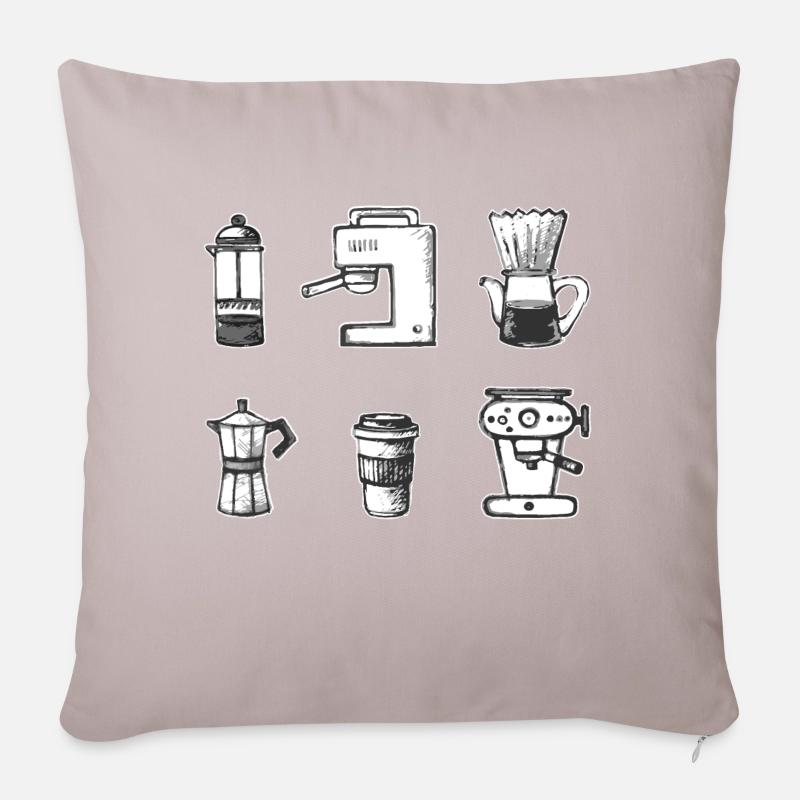 Kaffee - Sofakissenbezug 45 x 45 cm - helles Taupe