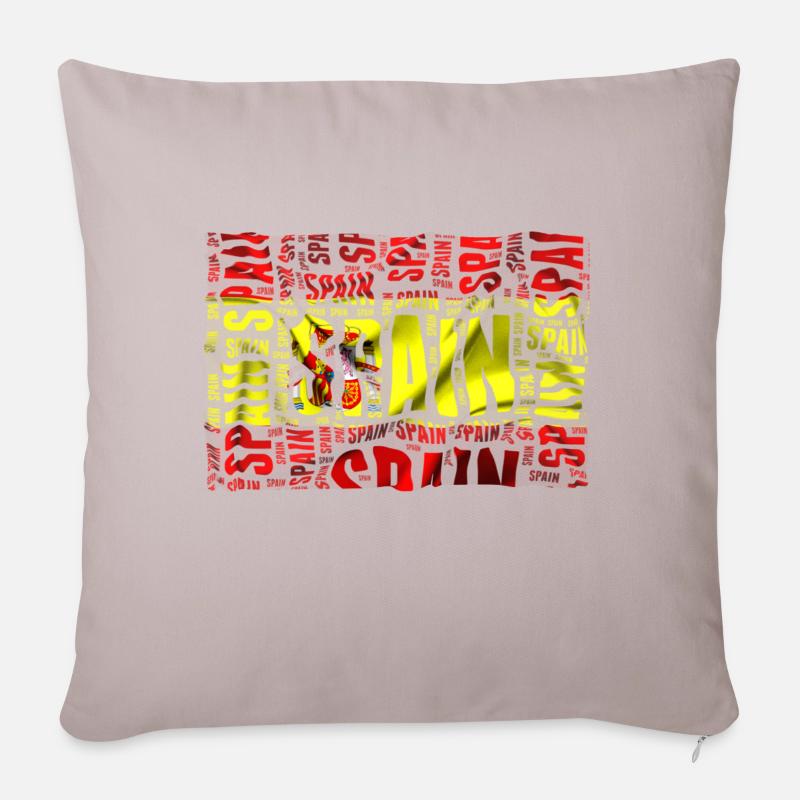 Espagne - Housse de coussin décorative 45 x 45 cm - taupe clair