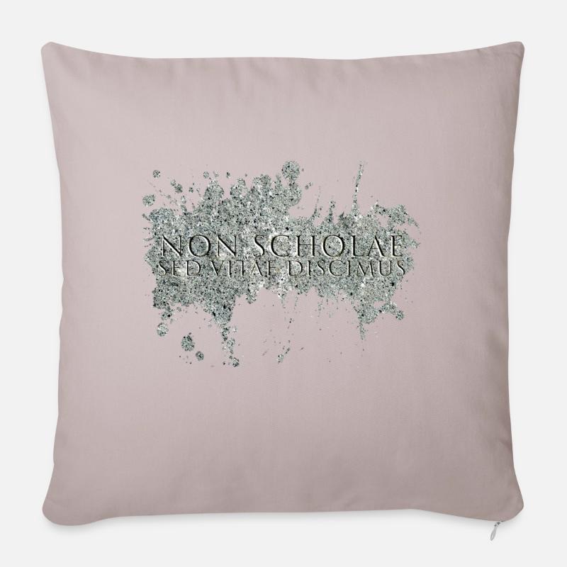 non scholae sed vitae discimus - Sofakissenbezug 45 x 45 cm - helles Taupe