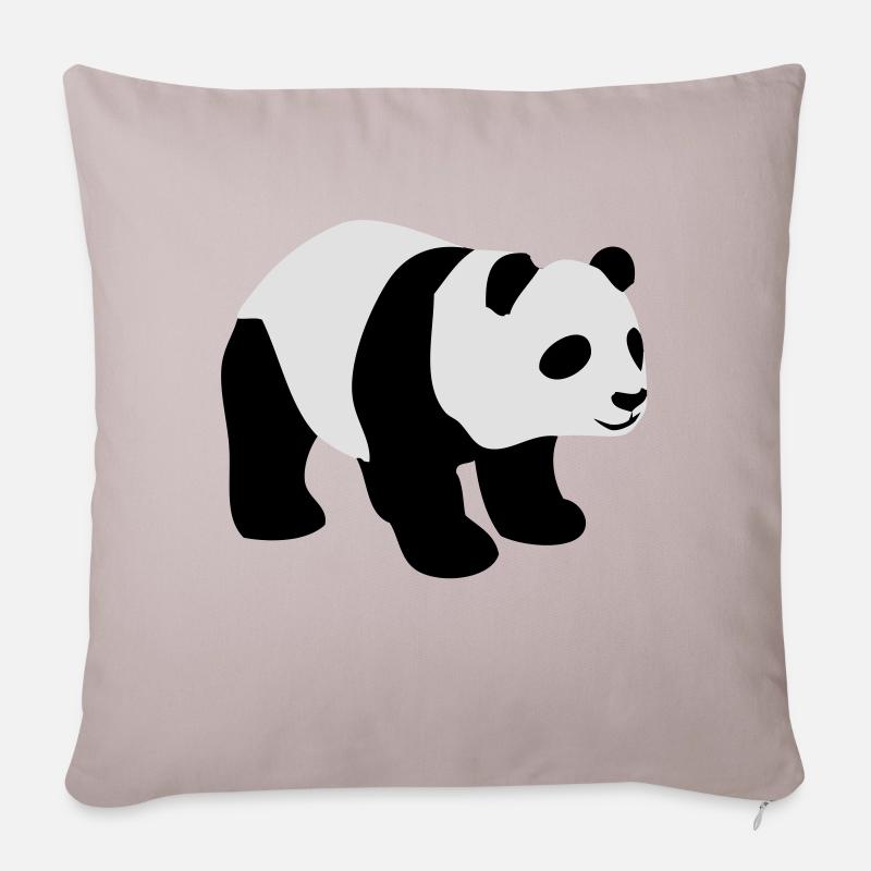 Panda - Sofakissenbezug 45 x 45 cm - helles Taupe