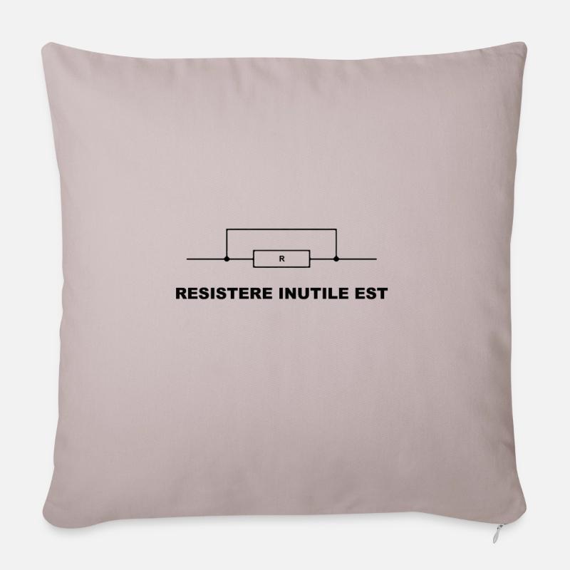 Resistere Inutile Est Nerd Geek Noob Geschenk - Sofakissenbezug 45 x 45 cm - helles Taupe