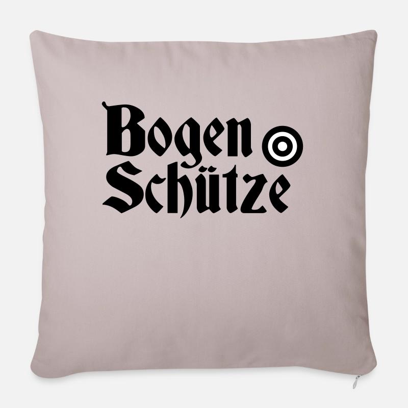 Bogen Schütze Old School - Sofakissenbezug 45 x 45 cm - helles Taupe