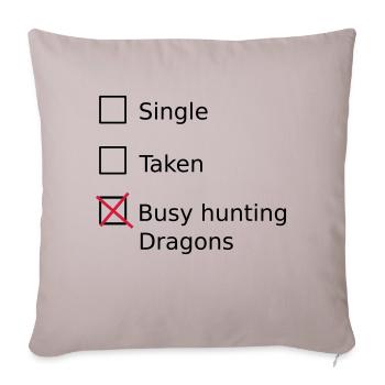 Single Taken busy hunting dragons - Housse de coussin décorative 45 x 45 cm - taupe clair - Devant