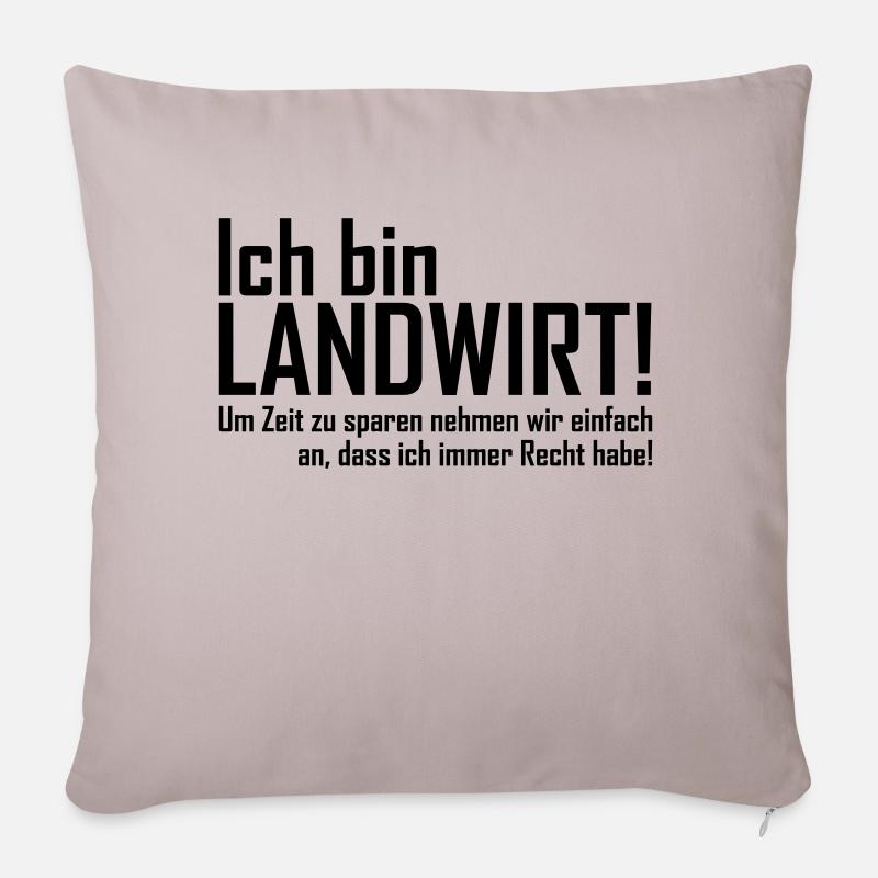 ich bin landwirt - Sofakissenbezug 45 x 45 cm - helles Taupe