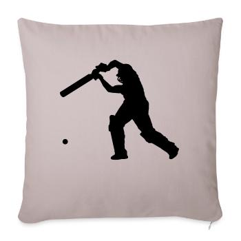 Cricket Player 2 (Vector) - Housse de coussin décorative 45 x 45 cm - taupe clair - Devant