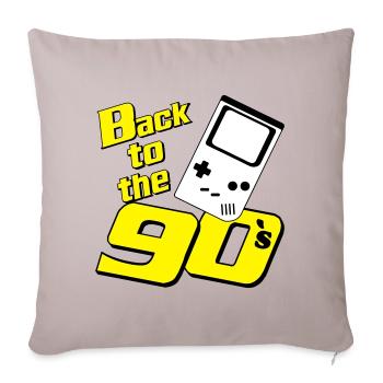 90er Party , Mottoparty , 90er Retrogame (25) - Sofakissenbezug 45 x 45 cm - helles Taupe - Vorne