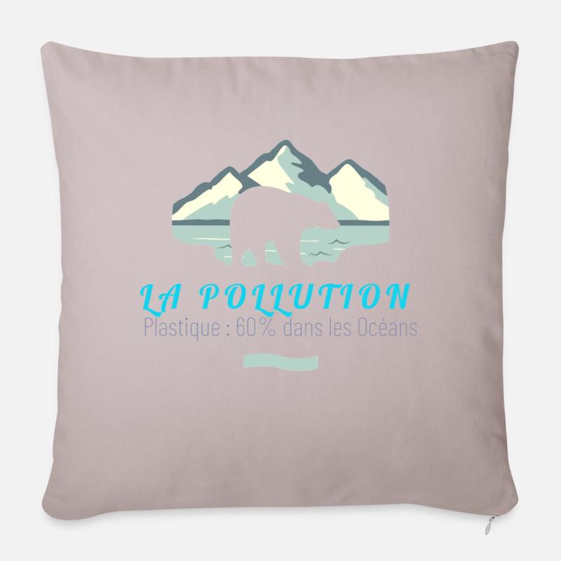 LA POLLUTION - Housse de coussin décorative 45 x 45 cm - taupe clair