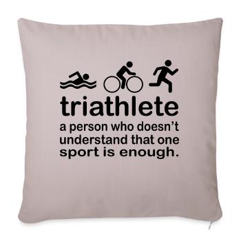 Triathlon Swim Bike Run - Sofa pillowcase 17,3'' x 17,3'' (45 x 45 cm) - light taupe - Front