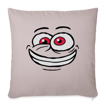 Crazy Comic Face Design - Sofa pillowcase 17,3'' x 17,3'' (45 x 45 cm) - light taupe - Front
